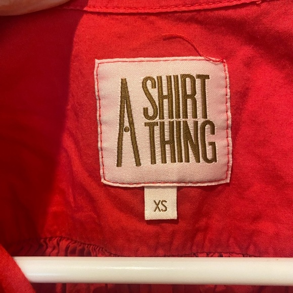 A SHIRT THING Liv Cabo In Poppy blouse top women’s size XS - Picture 3 of 6